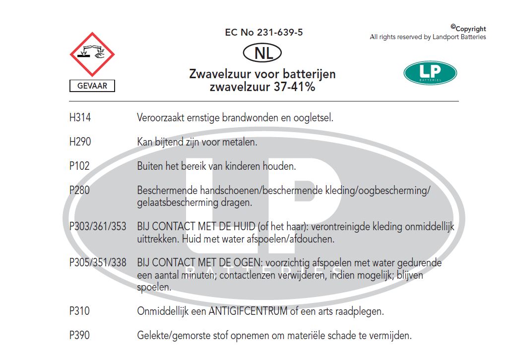 LandportBV Akumulator za startovanje - 8717101014738